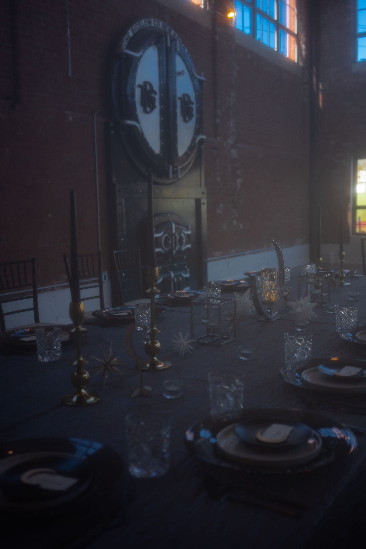 moon and star themed wedding reception tables