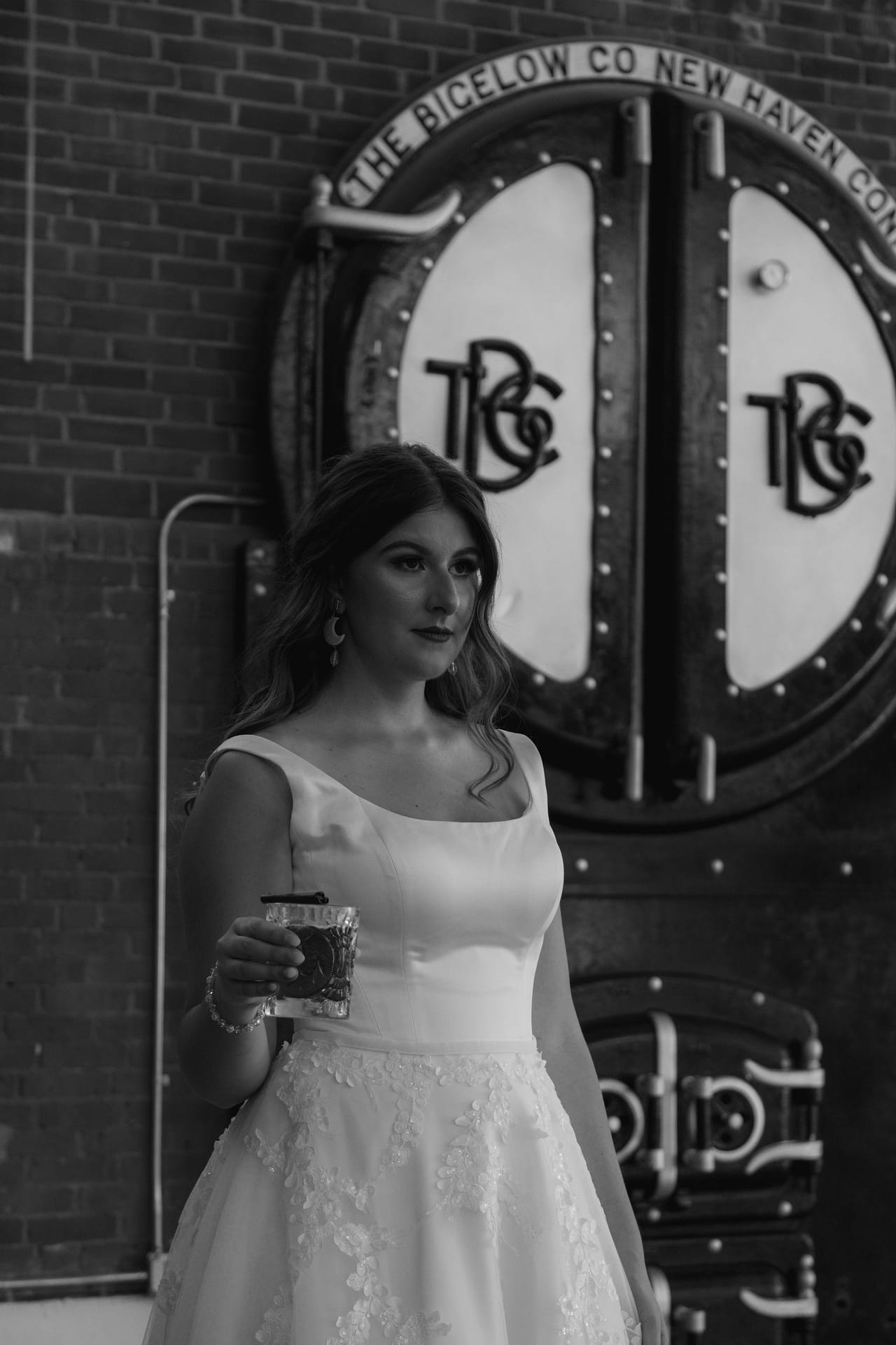 bride holding the wedding's signature drink